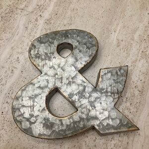 Industrial Metallic Ampersand Wall Art